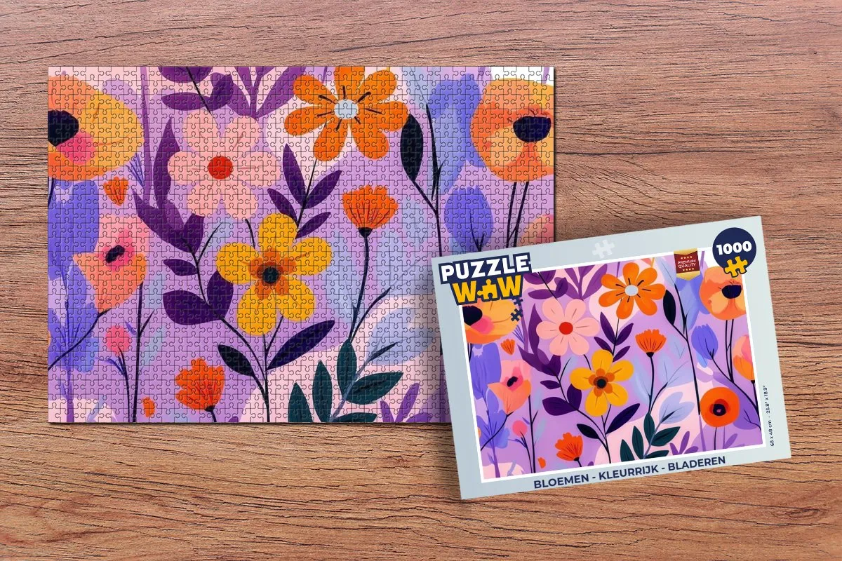 PuzzleWow Bloemen Bladeren Legpuzzel 1000 Stuks