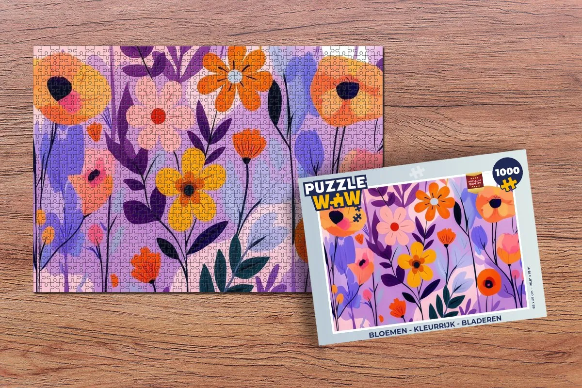 PuzzleWow Bloemen Bladeren Legpuzzel 1000 Stuks