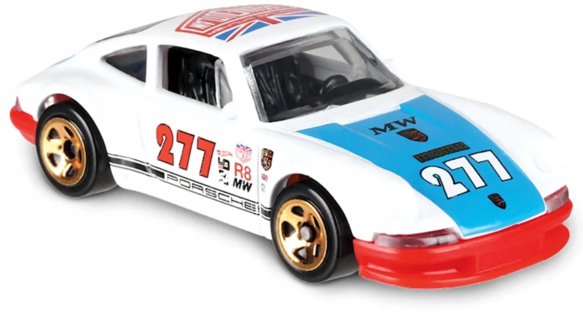 Hot Wheels '71 Porsche 911 HKH06 Nachtbranders Collectie - Rood/Wit
