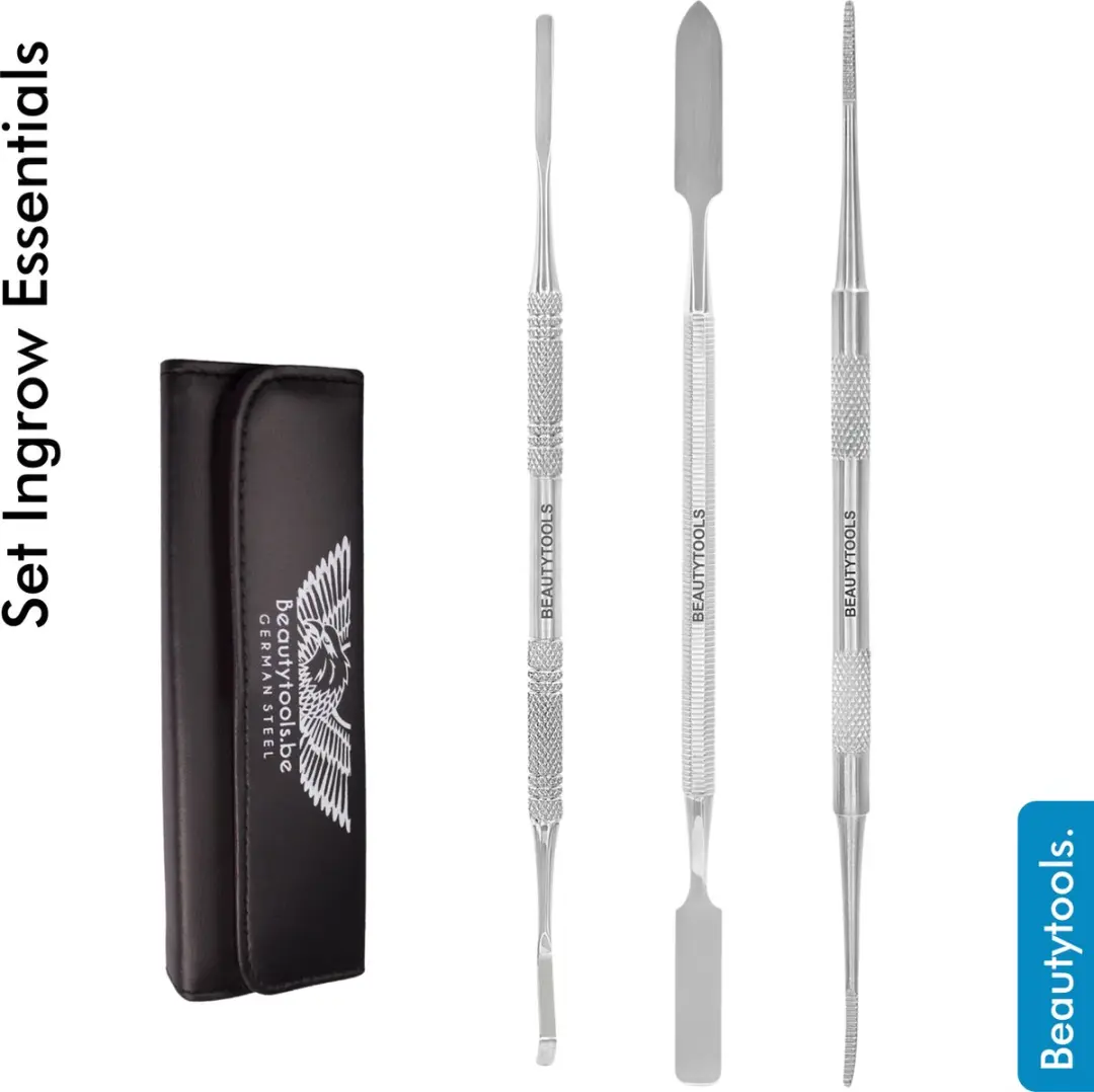 BeautyTools INOX INGROW-NAIL-ESSENTIALS set/ 3-delige set voor verzorging van In