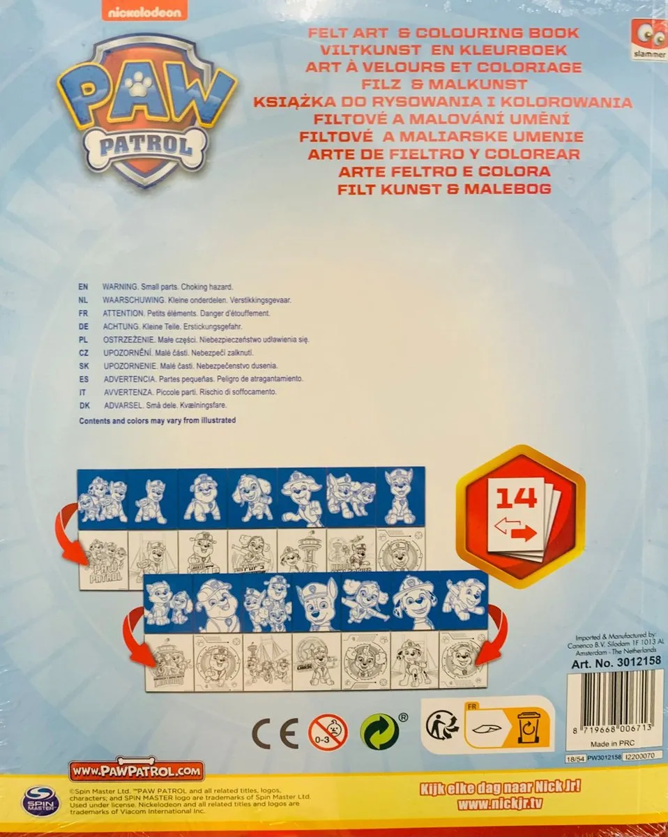 Nickelodeon PAW Patrol Vilt Kleurboek - 28 Pagina's