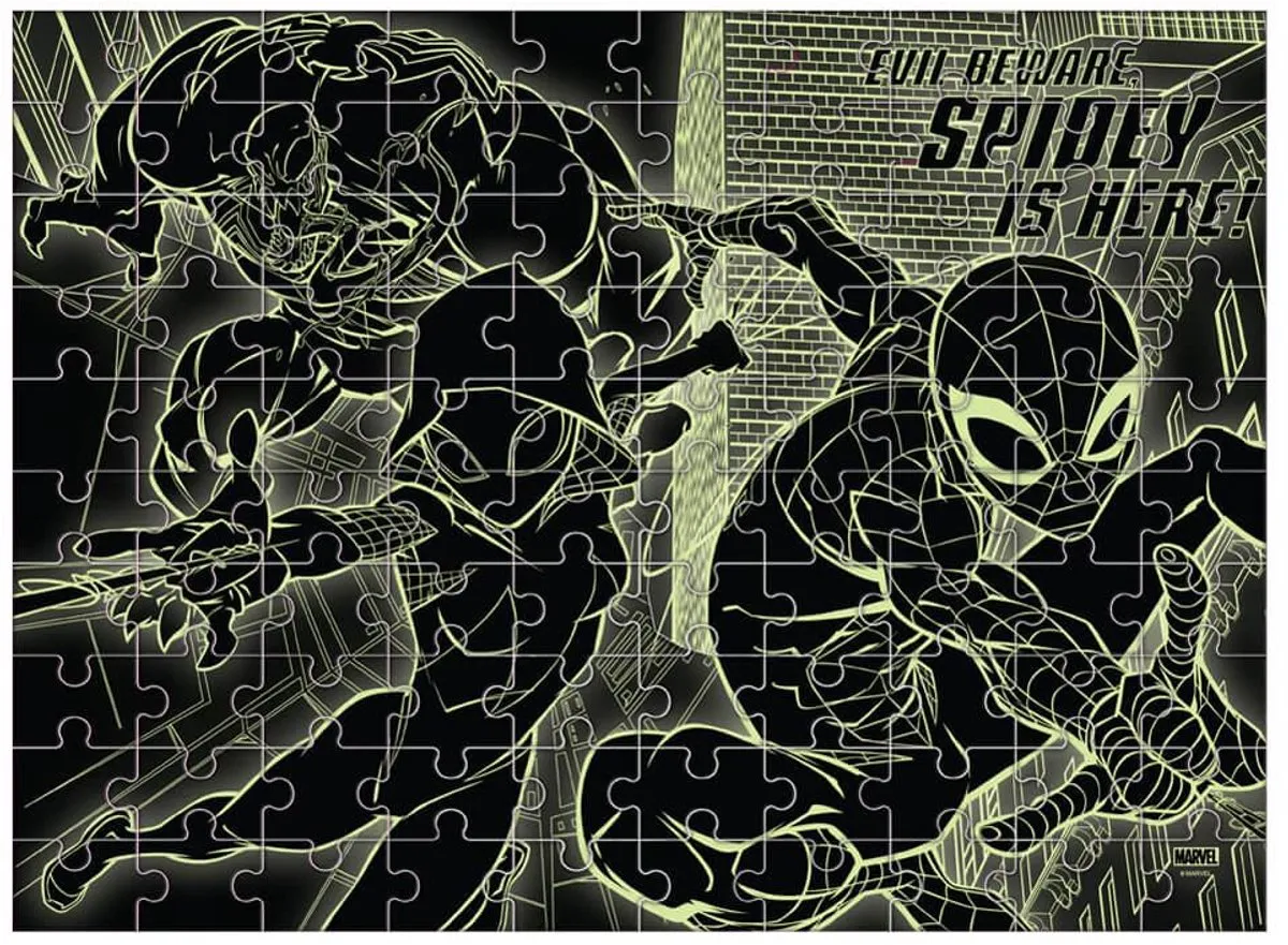 Marvel Spider-Man Glow-in-the-Dark Puzzel 100 Stuks - 48x34cm