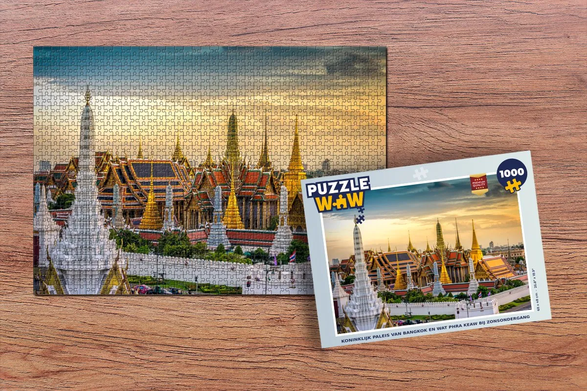 PuzzleWow Bangkok Legpuzzel 1000 Stuks - Multicolor