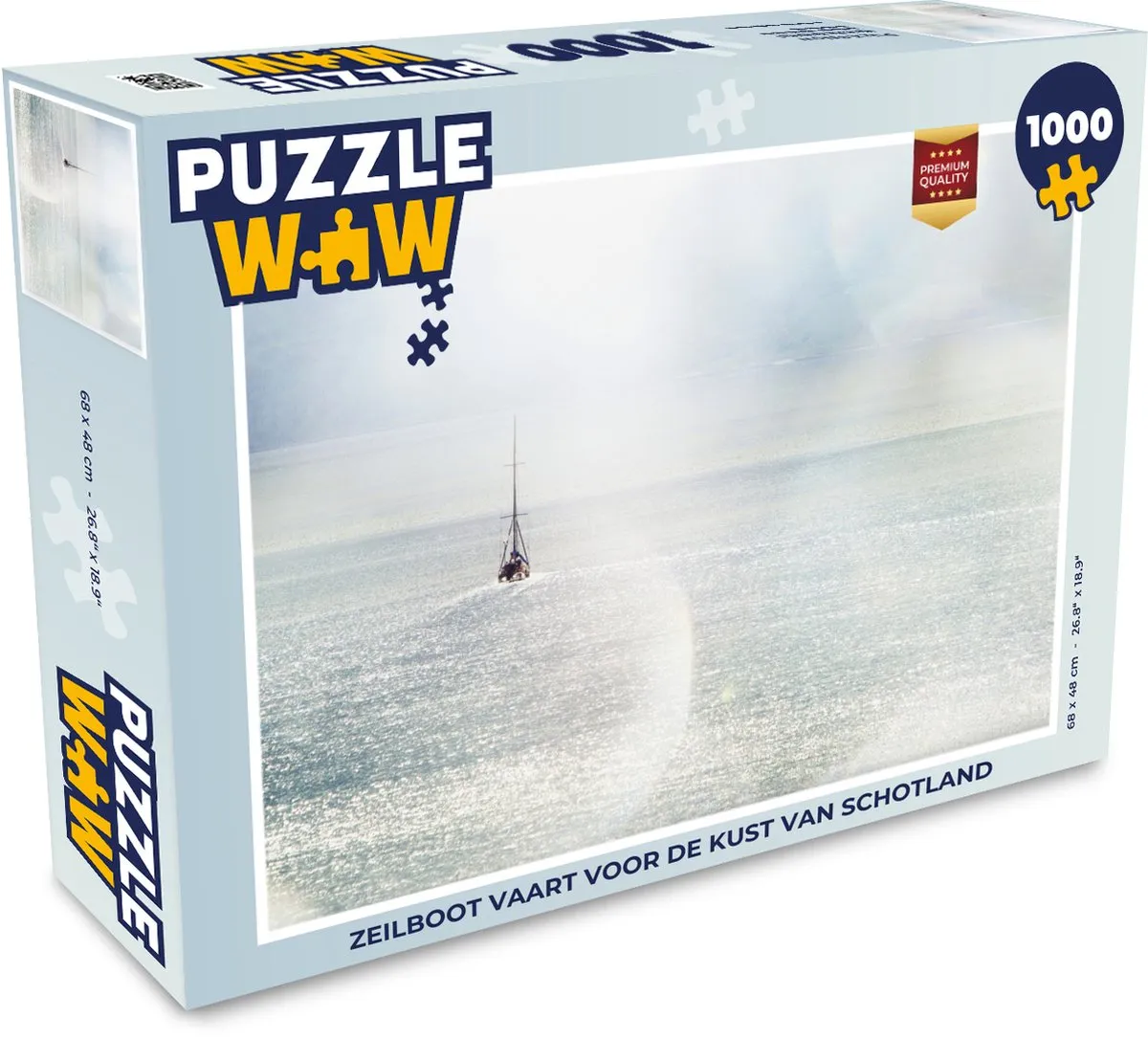 PuzzleWow Zeilboot Schotland Legpuzzel 1000 Stuks - Multicolor