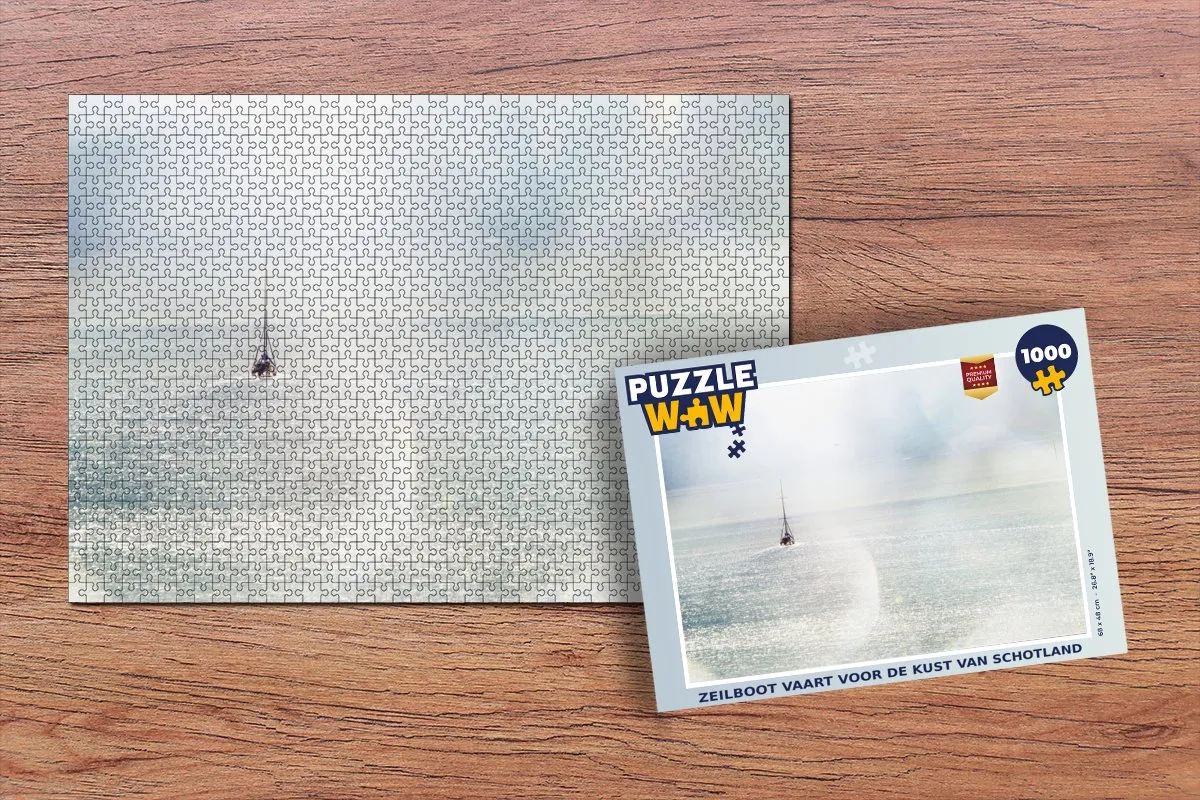 PuzzleWow Zeilboot Schotland Legpuzzel 1000 Stuks - Multicolor