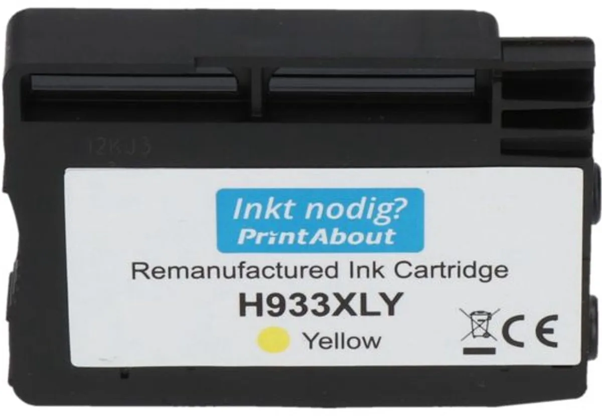 PrintAbout HP 933XL Geel Inktcartridge - 900 Pagina's