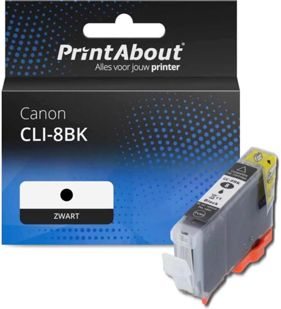 PrintAbout Canon CLI-8BK Inktcartridge Zwart