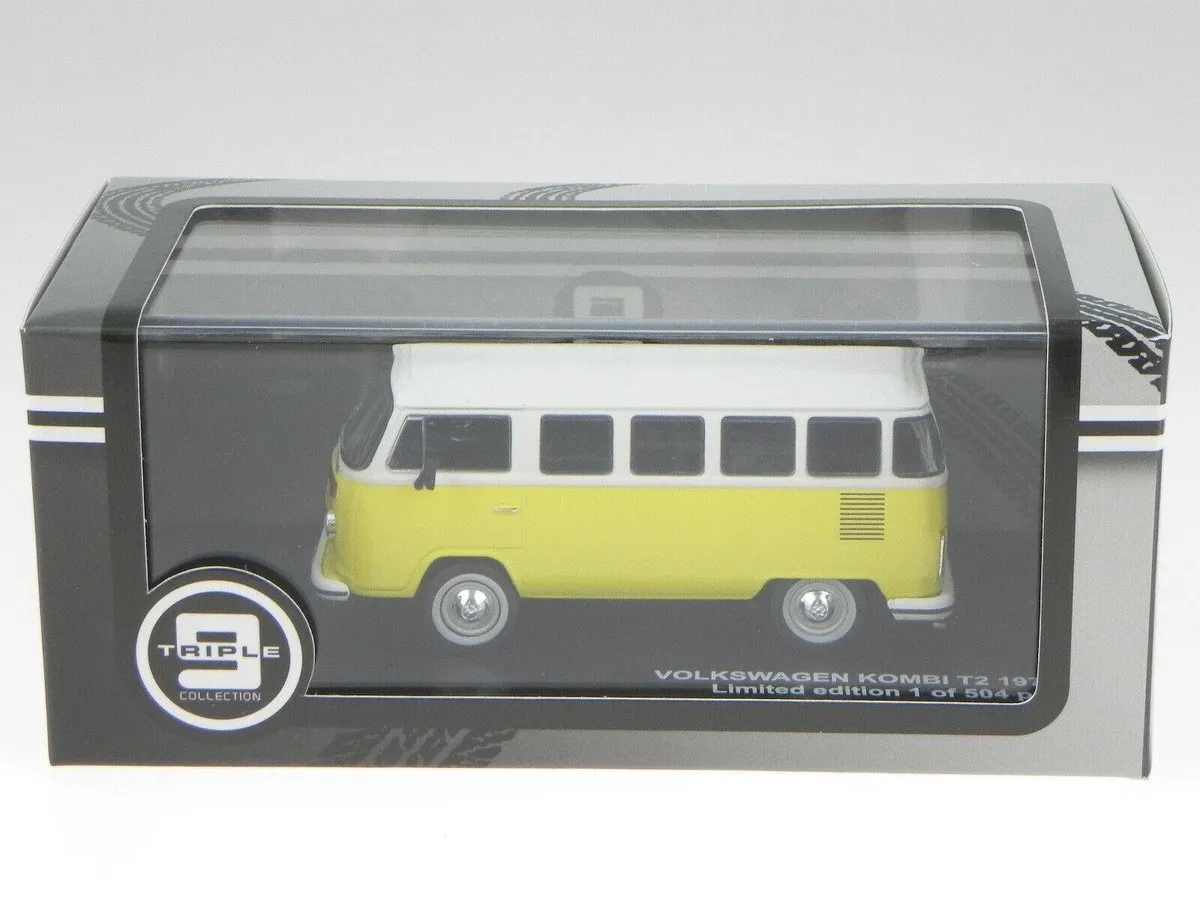 Volkswagen Type 2 Kombi 1976 Triple 9 Collection - 1:43 - Geel
