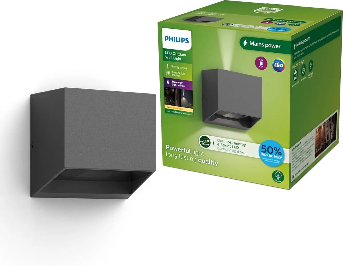 Philips Alix Wandlamp 2x4.3W Warmwit