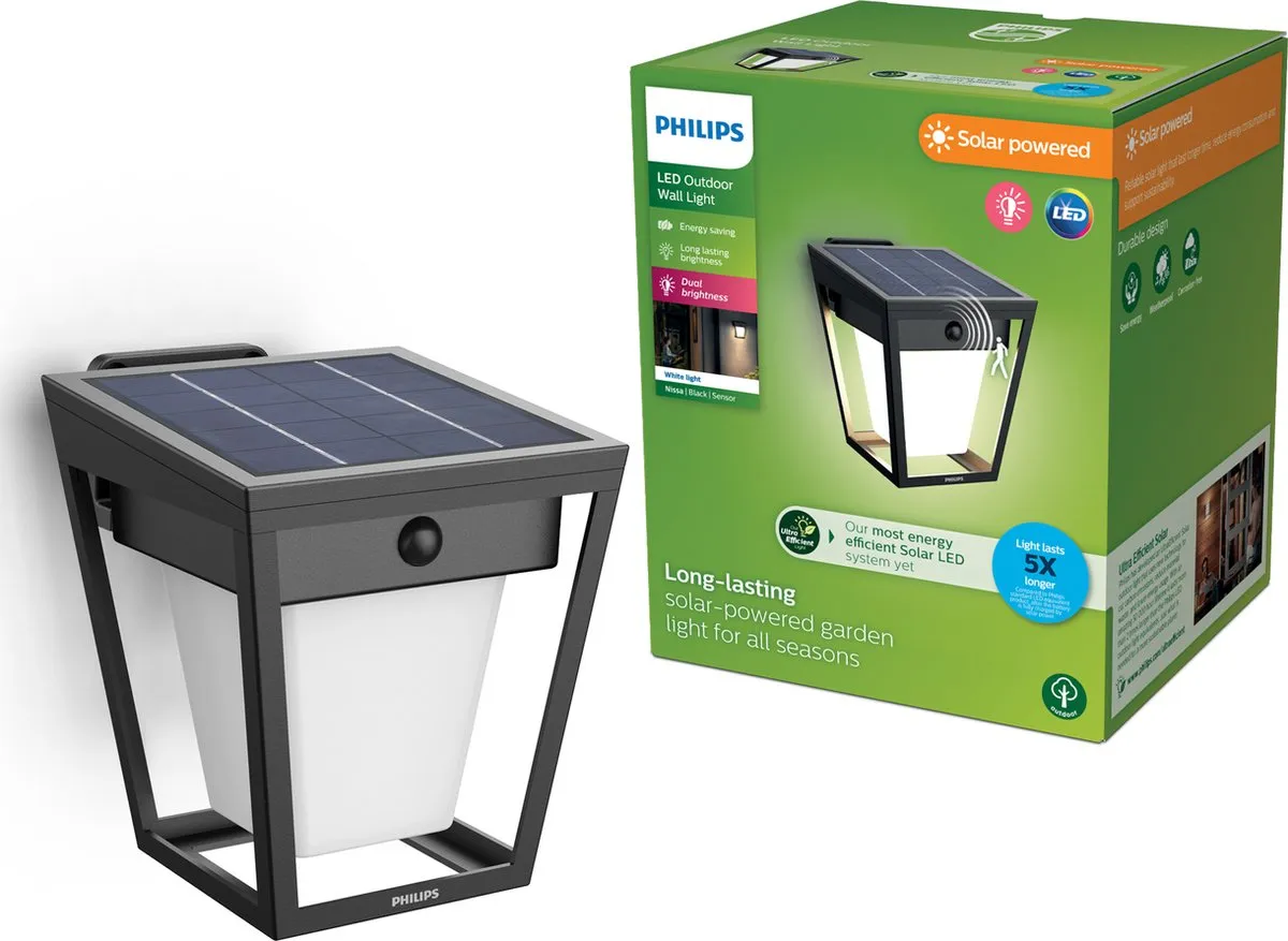 Philips Nissa Wandlamp Zwart