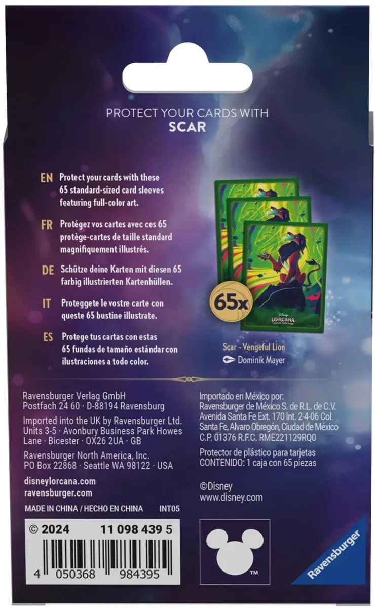 Disney Lorcana Kaart Sleeves - 65 Stuks