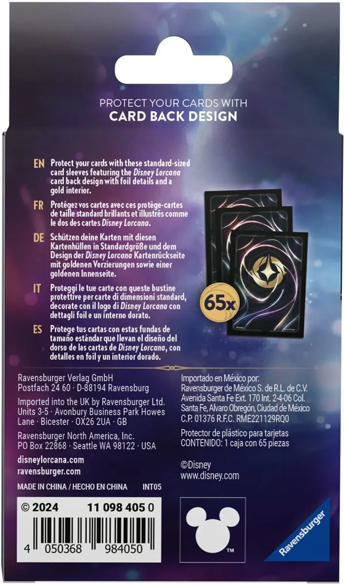 Ravensburger Disney Lorcana TCG Classic Logo 65 Card Sleeves 11098405