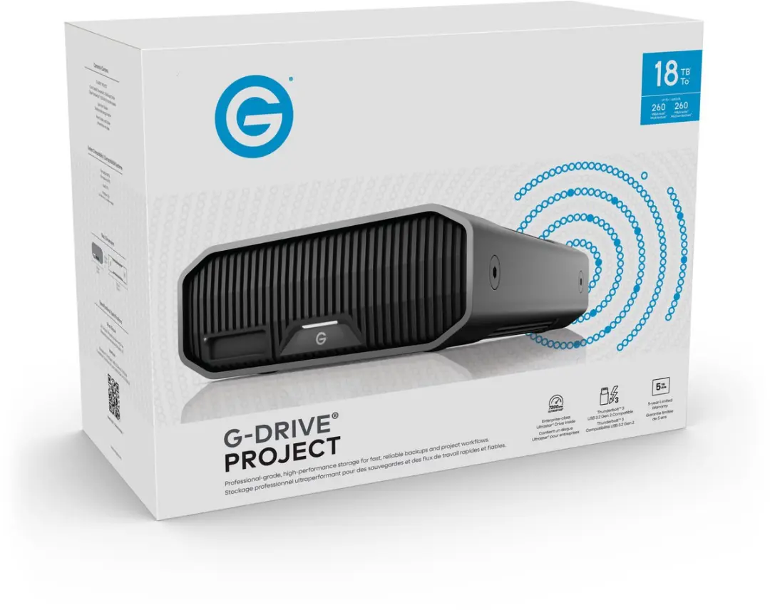 SanDisk G-DRIVE PROJECT 18TB Harde Schijf - Space Grey - afbeelding 6 van 6
