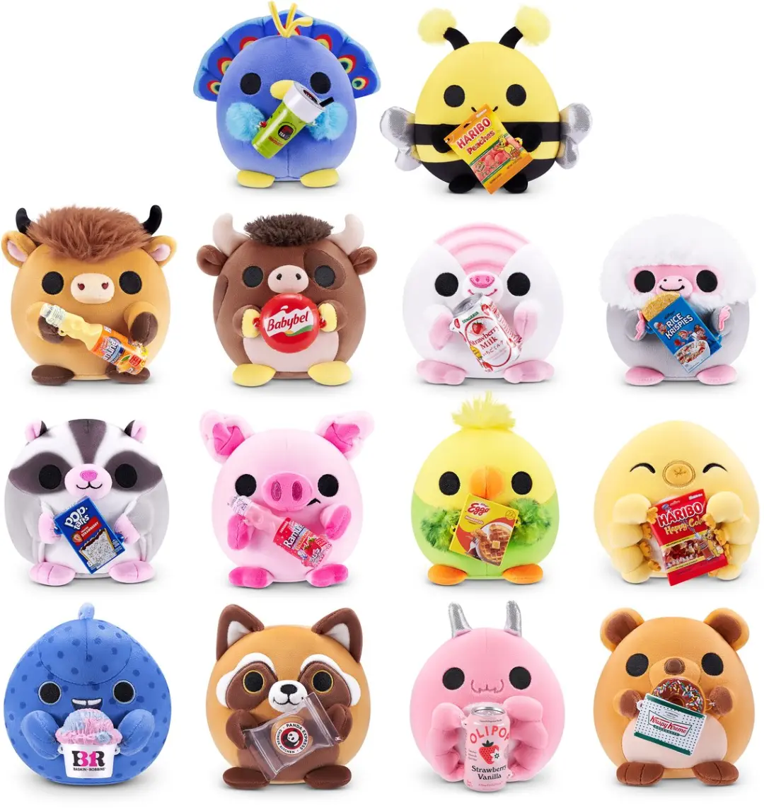 ZURU Snackles Knuffel Serie 3 - 13cm - Bruin - afbeelding 3 van 6