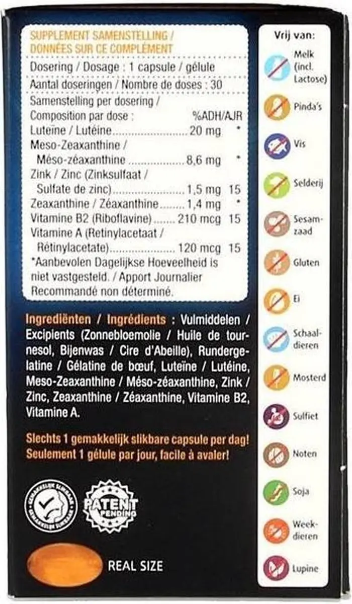 Lucovitaal Ogen Voedingssupplement 30 Capsules - afbeelding 2 van 6