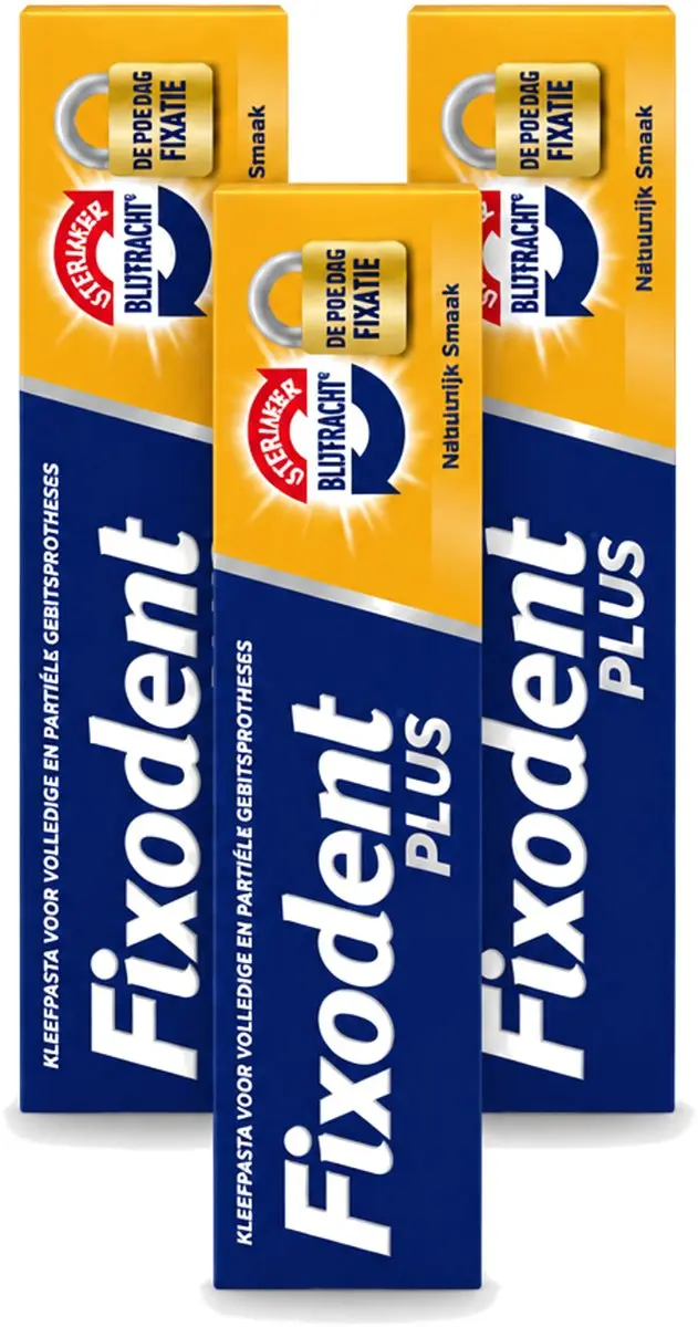 3 x Fixodent Plus