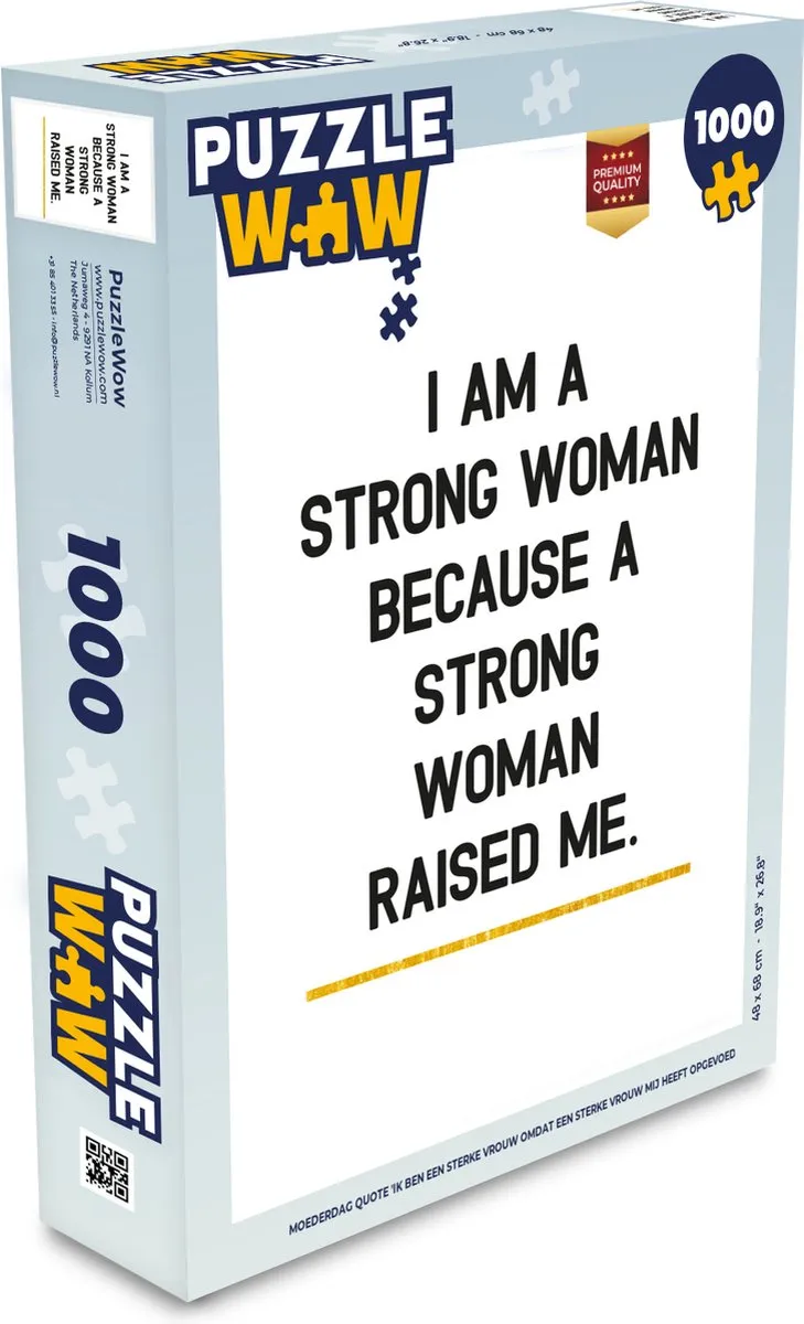 PuzzleWow Quotes Mama Legpuzzel 1000 Stuks - Multicolor