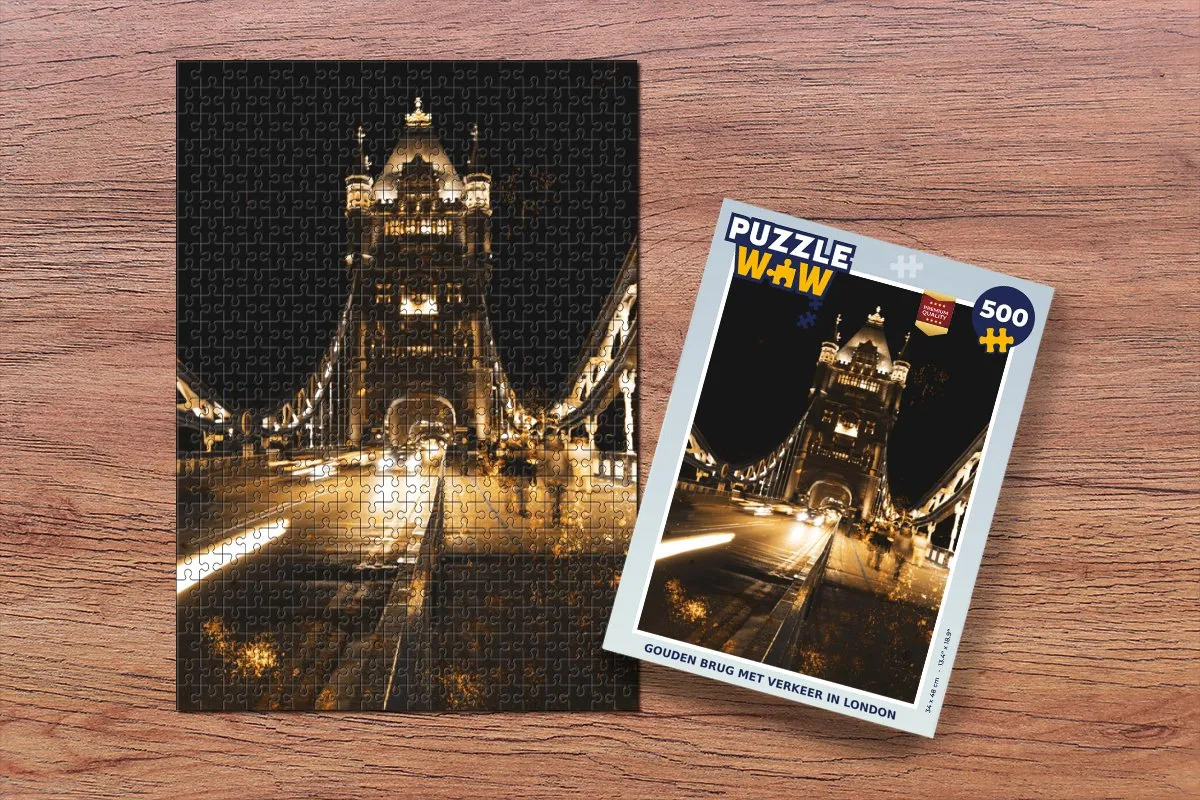 PuzzleWow Legpuzzel Tower Bridge 500 Stuks - Multicolor