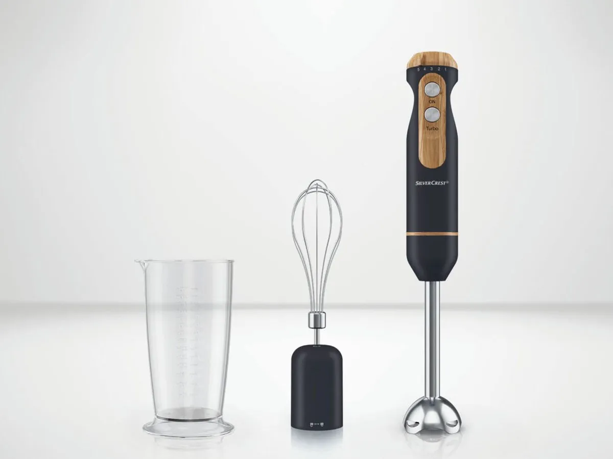 Silvercrest Staafmixer 600W - Blauw - 2-in-1 met maatbeker