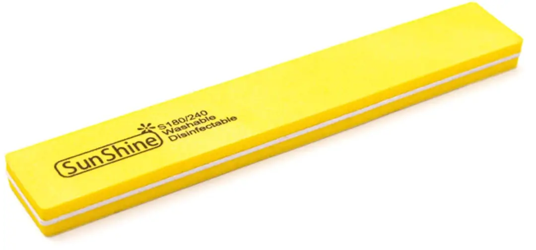 Cosmetics Zone Sunshine Wasbare en Desinfecteerbare Polijst Nagelvijl Recht 180/