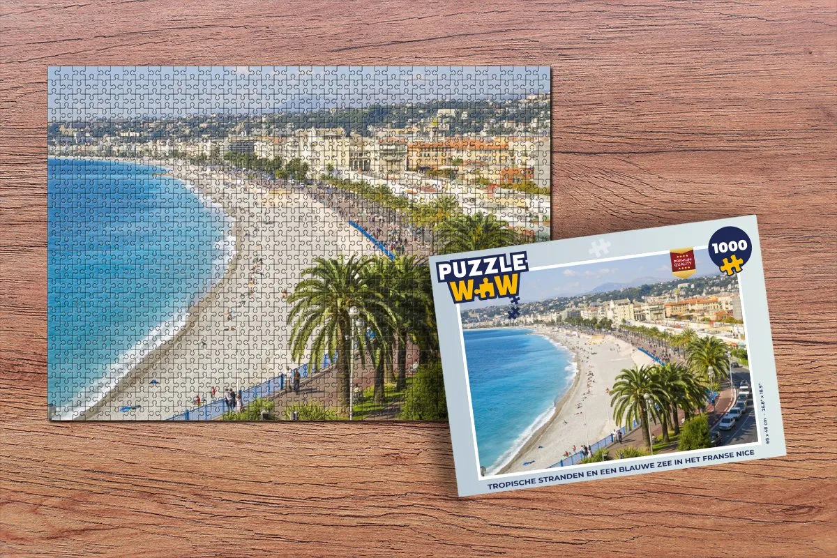 PuzzleWow Kust Nice Legpuzzel 1000 Stuks - Multicolor