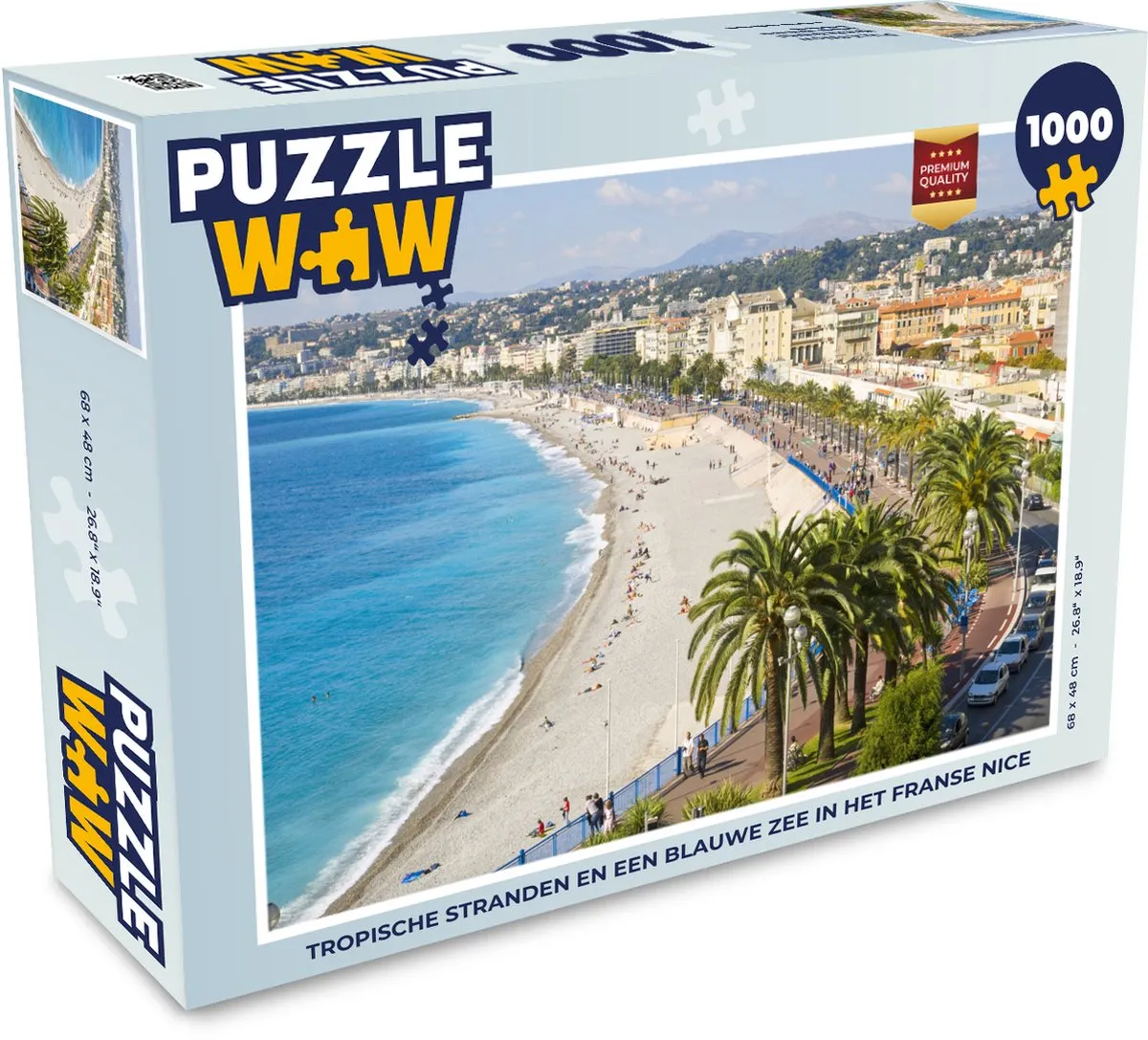 PuzzleWow Kust Nice Legpuzzel 1000 Stuks - Multicolor