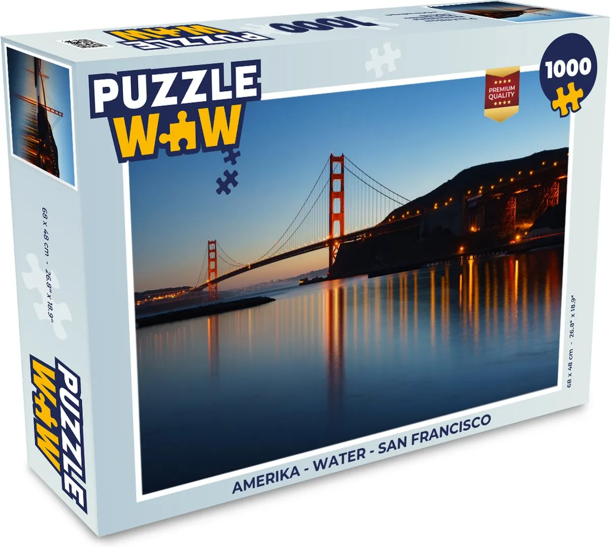 PuzzleWow Amerika Legpuzzel 1000 Stuks - Multicolor