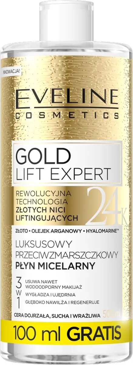 Eveline Cosmetics Gold Lift Expert Micellair Water 500ml - afbeelding 5 van 6