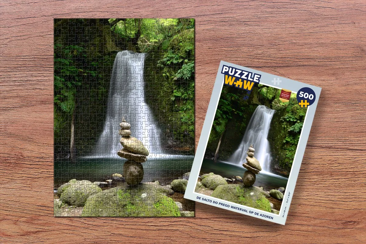 PuzzleWow Legpuzzel De Salto do Prego Azoren 500 Stuks - Multicolor
