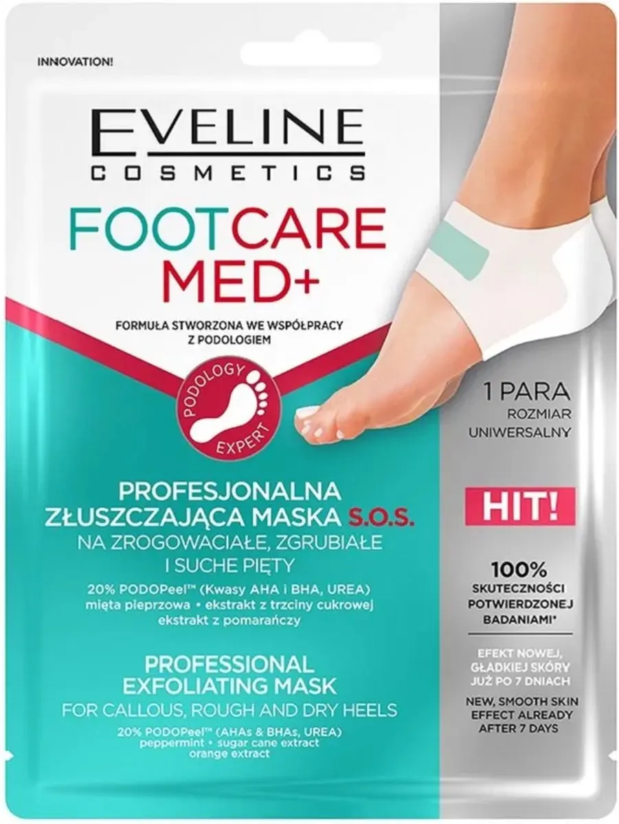 Eveline Cosmetics Foot Care Med+ Professional Exfoliating Mask 2stuks.