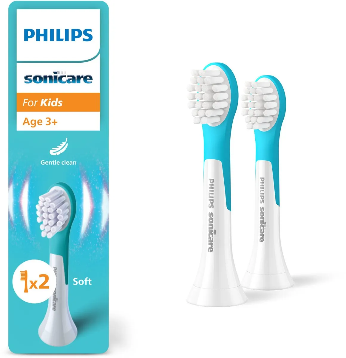 Philips Sonicare For Kids HX6032/90 Opzetborstels - 2 Stuks - Blauw/Wit