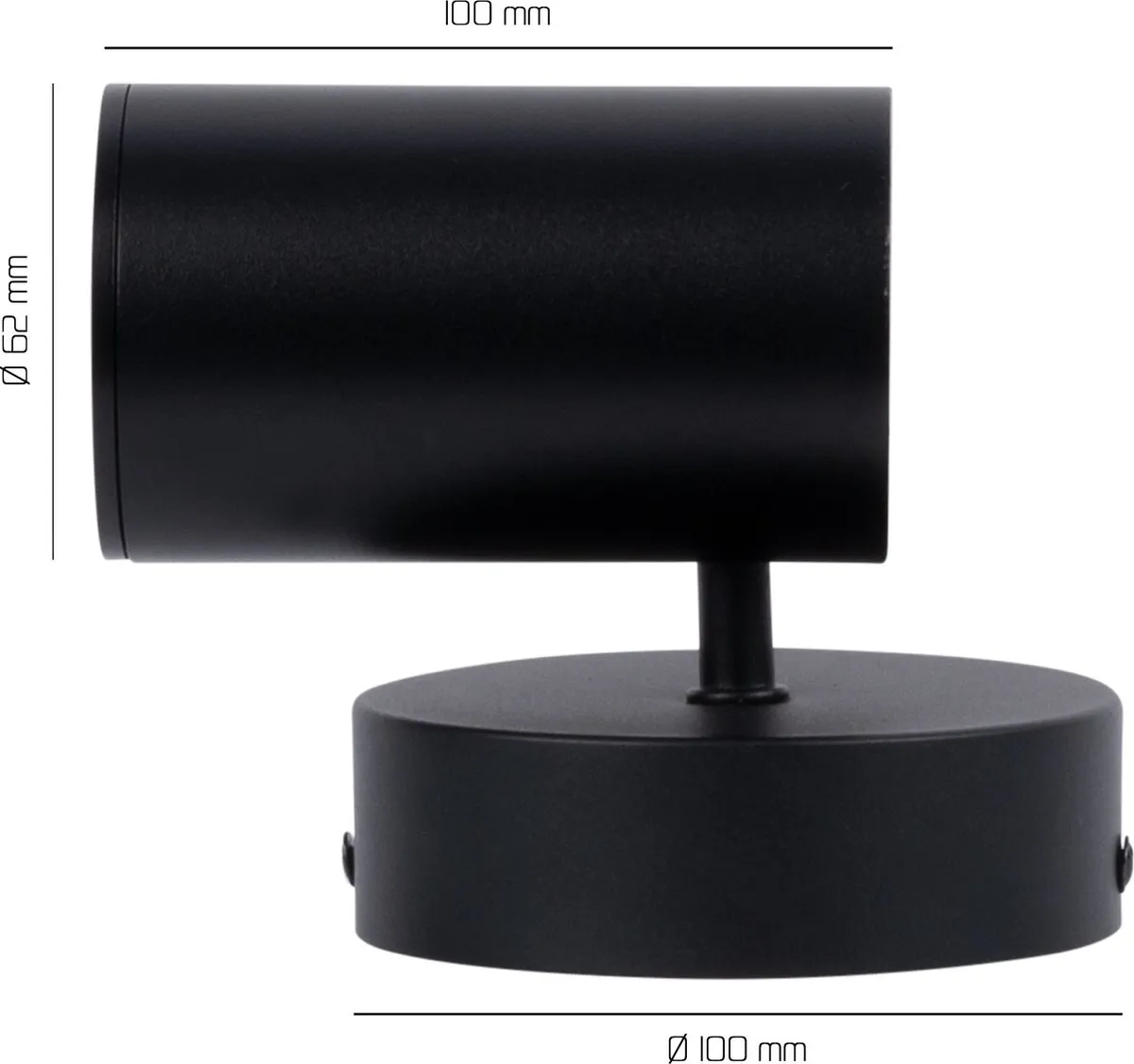 LEDVION LED Plafondspot 3W 2700K GU10 - Zwart