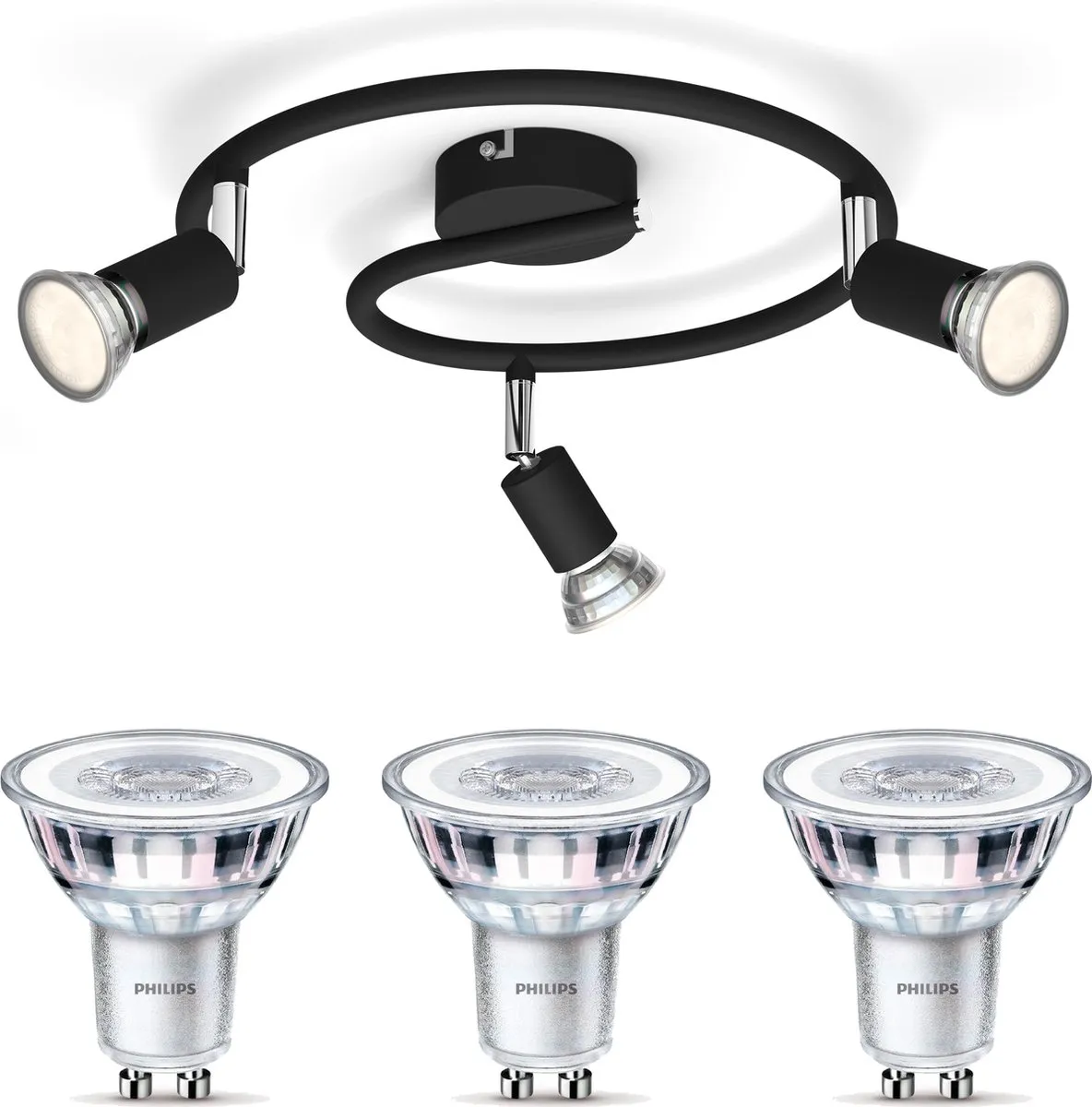 Philips Limbali Opbouwspot 3x4.6W Warmwit GU10