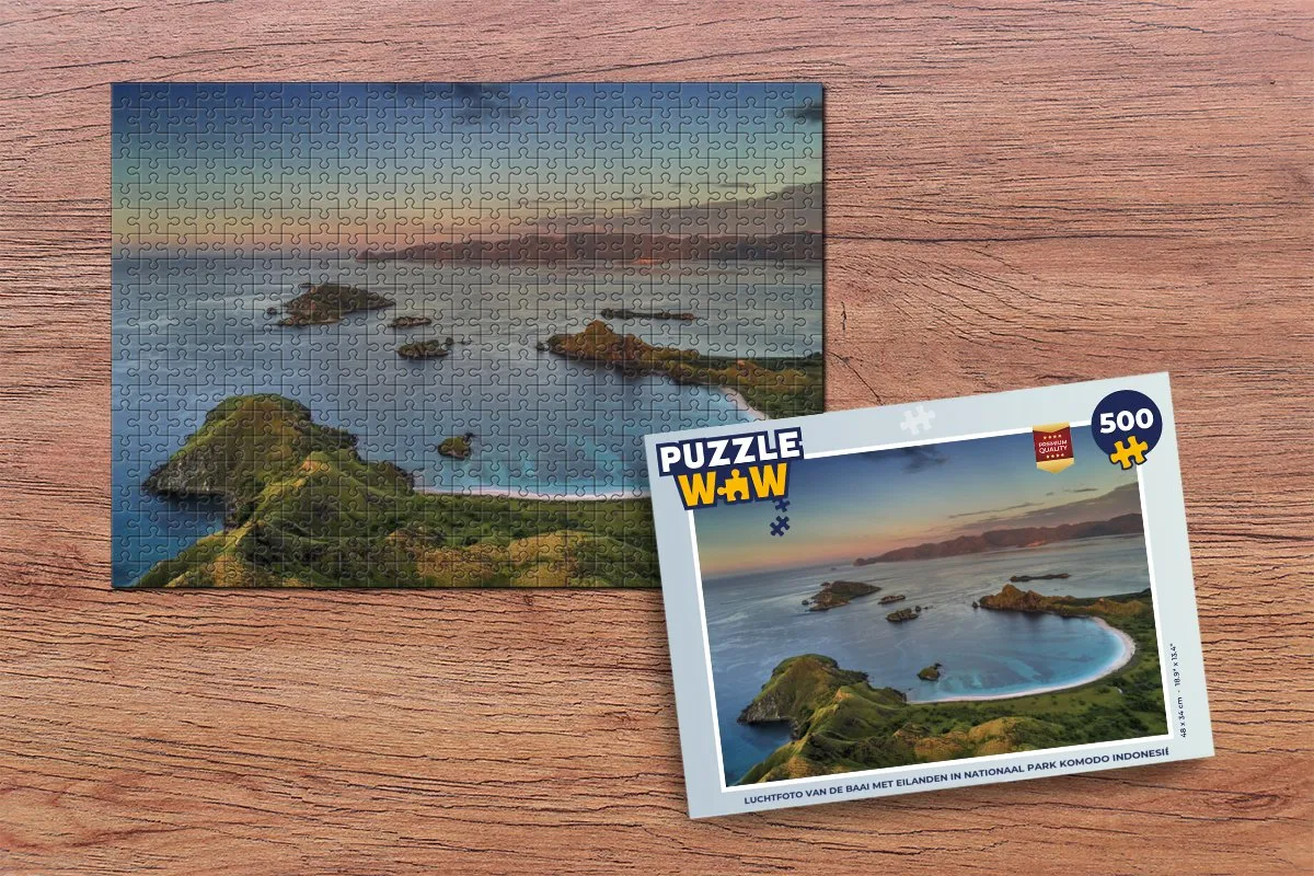 PuzzleWow Legpuzzel Komodo Indonesië 500 Stuks - Multicolor