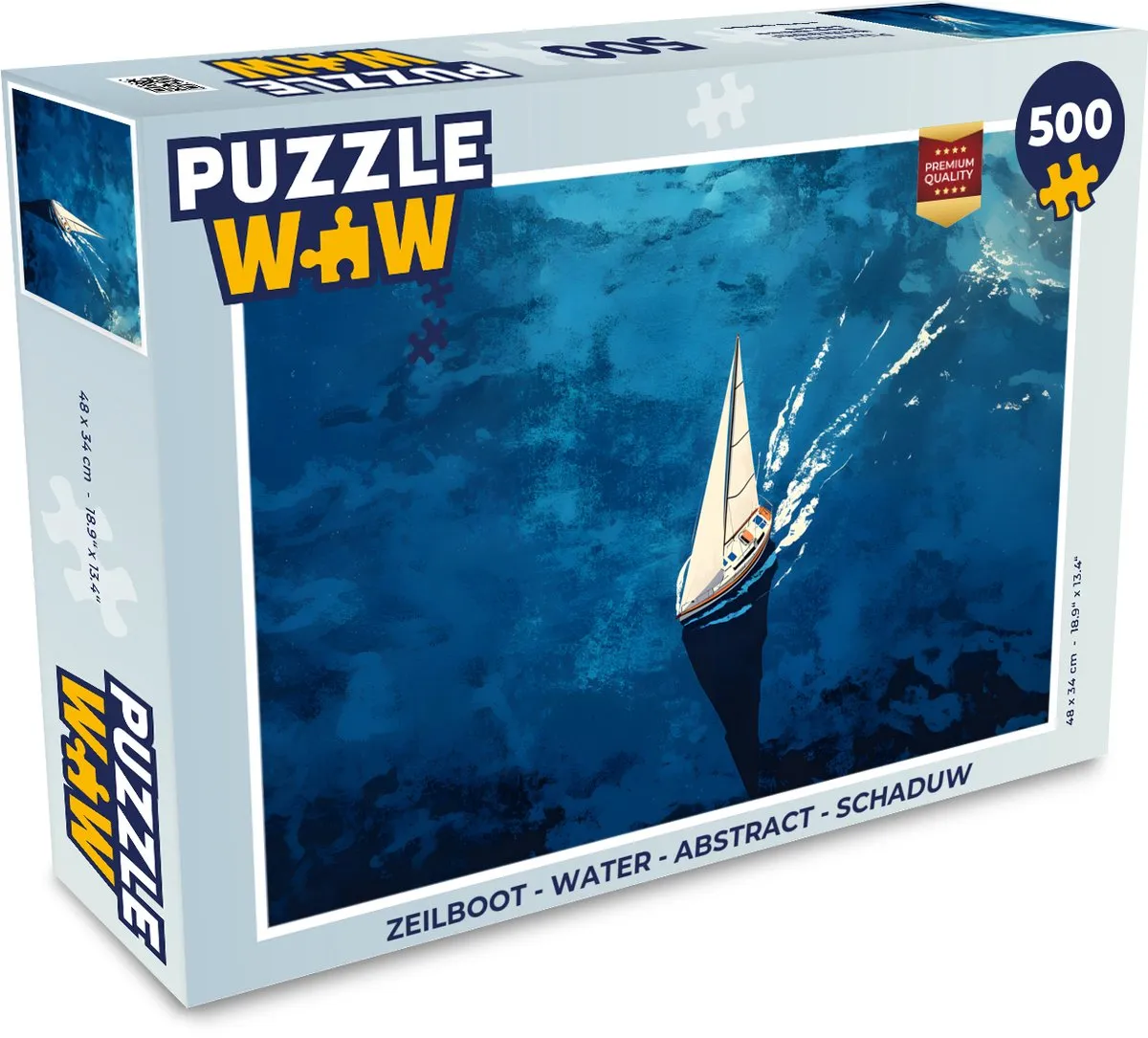 PuzzleWow Zeilboot Legpuzzel 500 Stuks - Abstract Schaduw