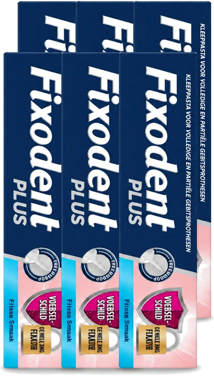 6 x Fixodent Plus