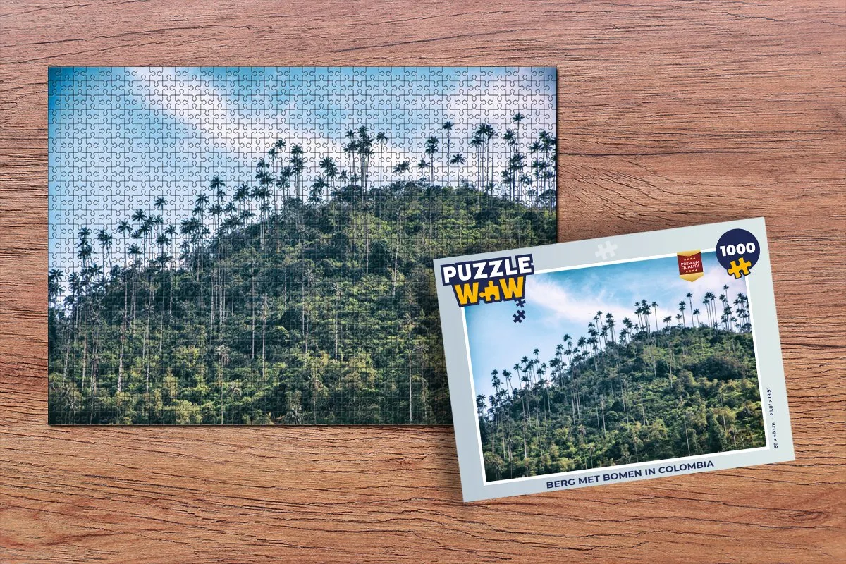 PuzzleWow Colombia Berg Legpuzzel 1000 Stuks - Multicolor