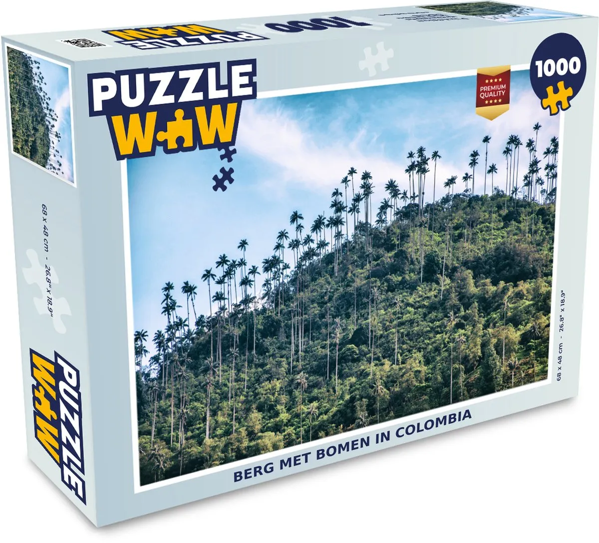 PuzzleWow Colombia Berg Legpuzzel 1000 Stuks - Multicolor