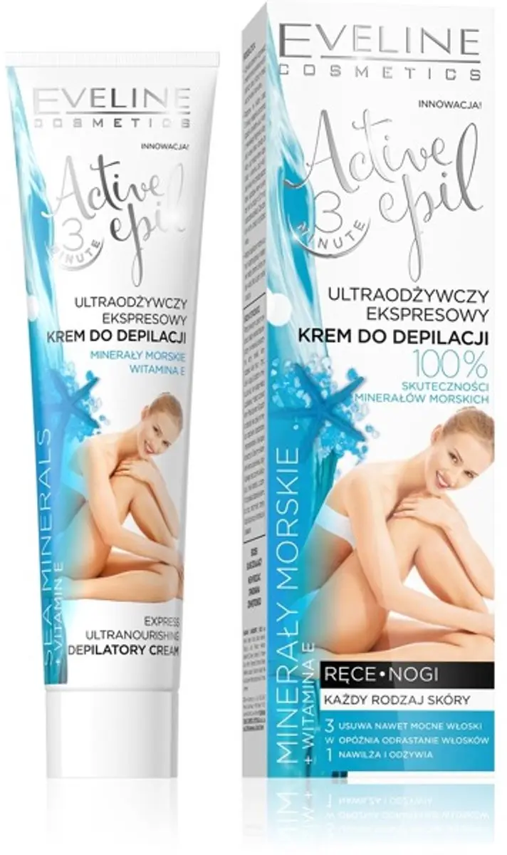Active Epil 3-in-1 Ultra Voedende Express Ontharingscrème Mariene Mineralen 125