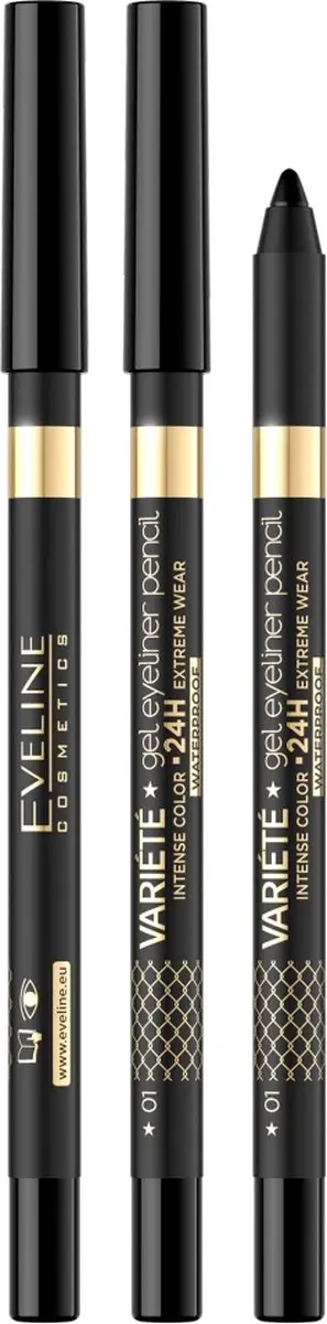 Variete waterproof gel oogpotlood 01 Zwart