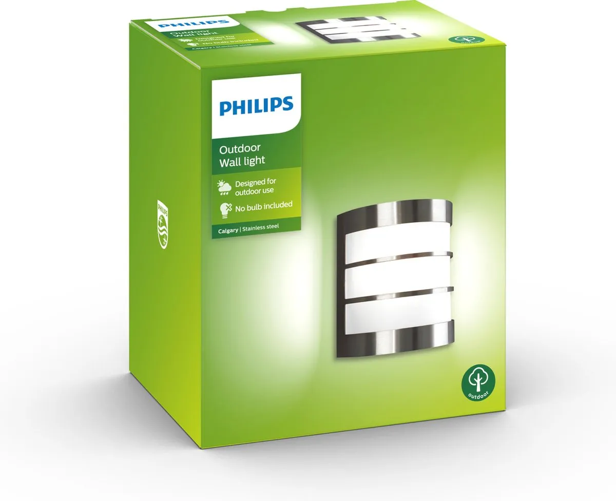Philips Calgary Buitenwandlamp RVS - 3.6W