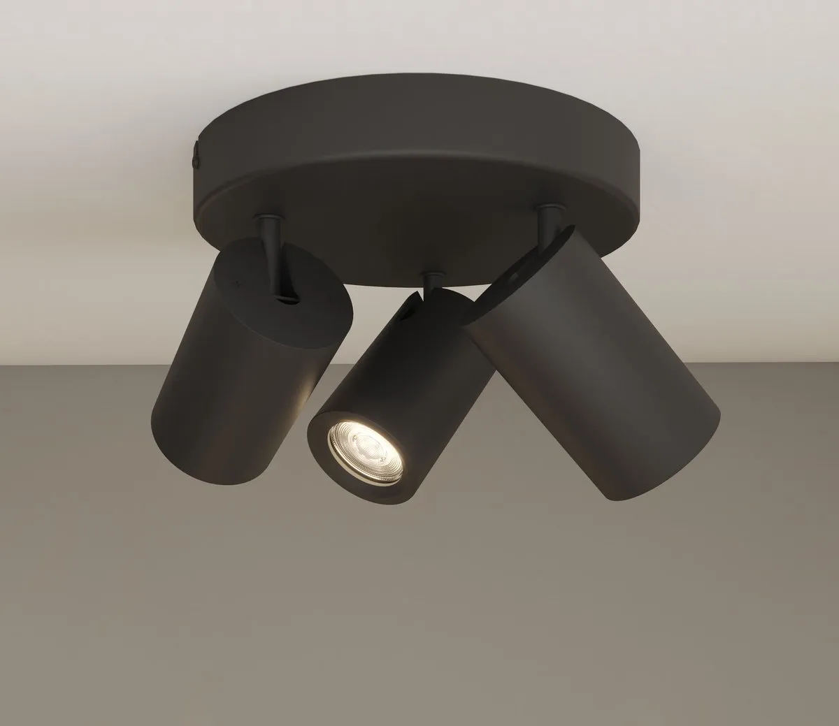 LEDVION Plafondspot 3-lichts Zwart - 3x4,9W 4000K GU10
