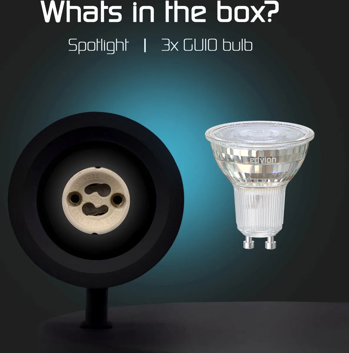 LEDVION Plafondspot 3-lichts Zwart - 3x4,9W 4000K GU10