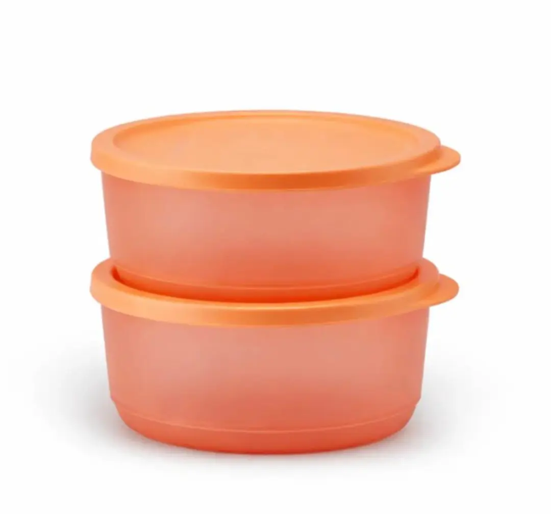 Tupperware 2 bewaarkommen 530ml, zalm