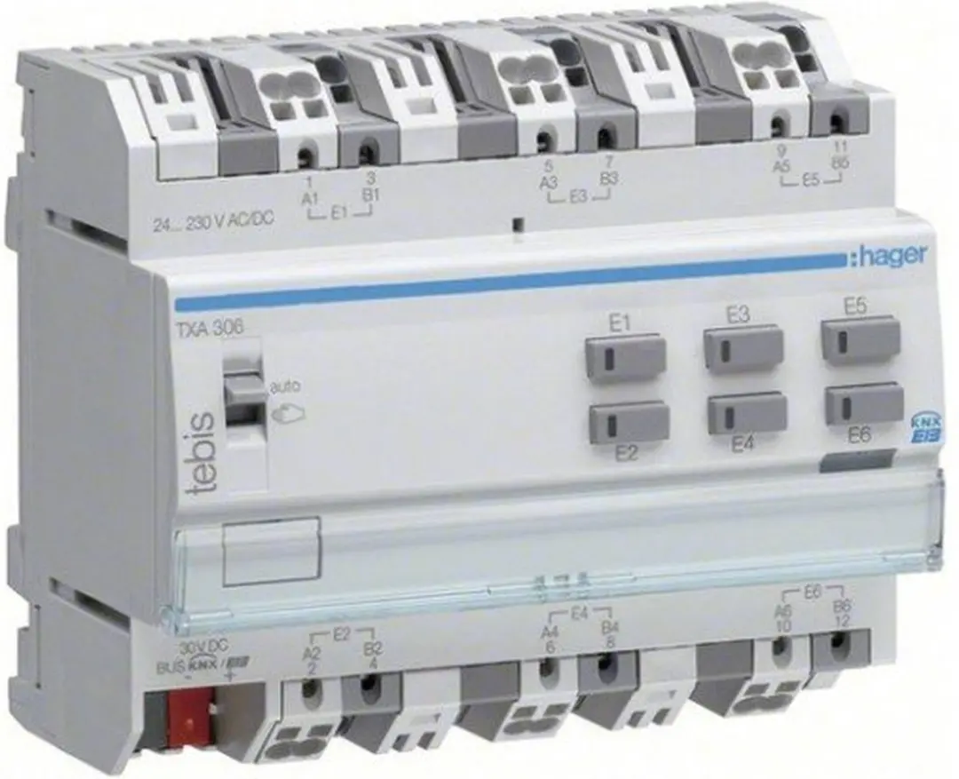 Hager Tebis gebouwenautomatisering Binaire ingang bussysteem