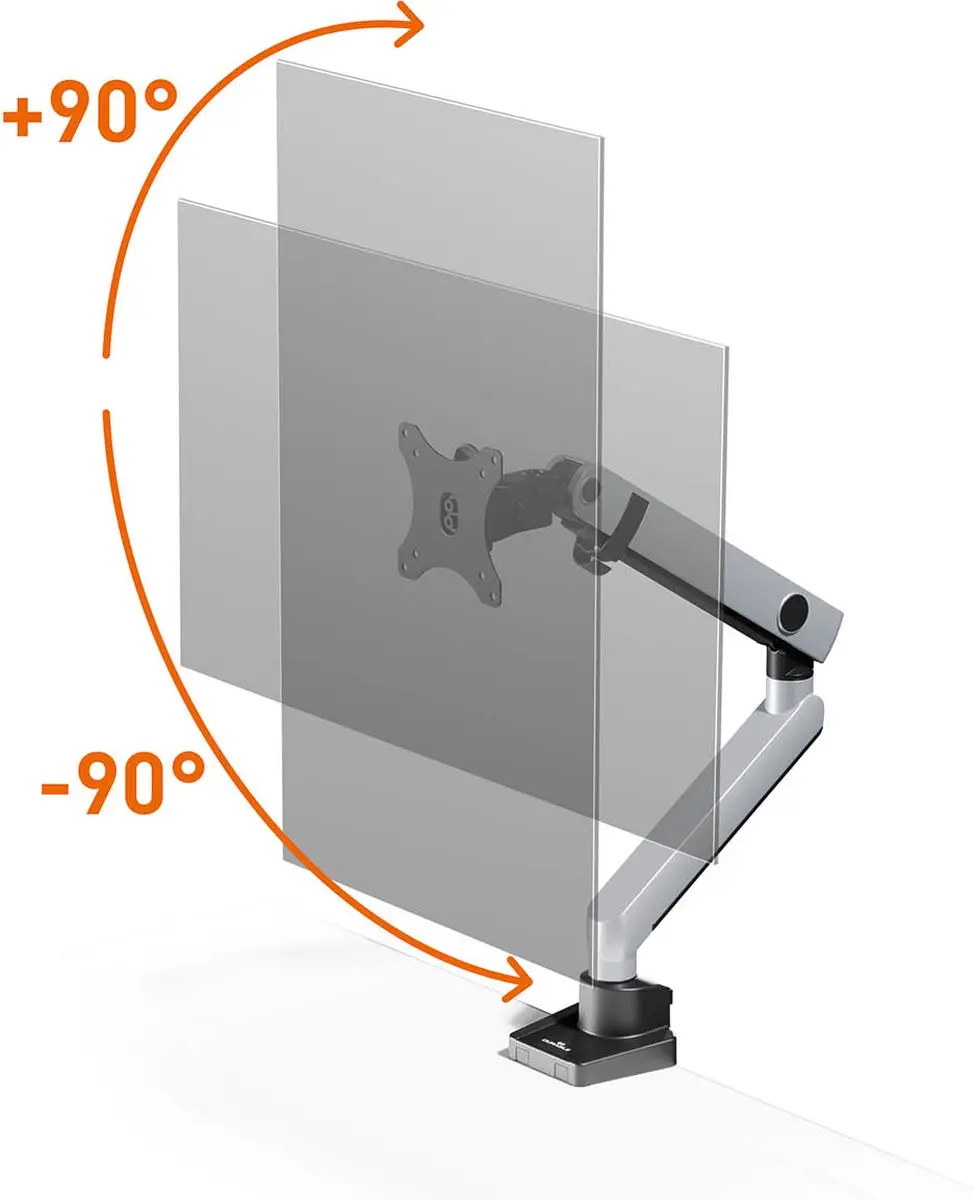 Durable SELECT PLUS 509623 Monitorbeugel 32" - Zilver - afbeelding 6 van 6