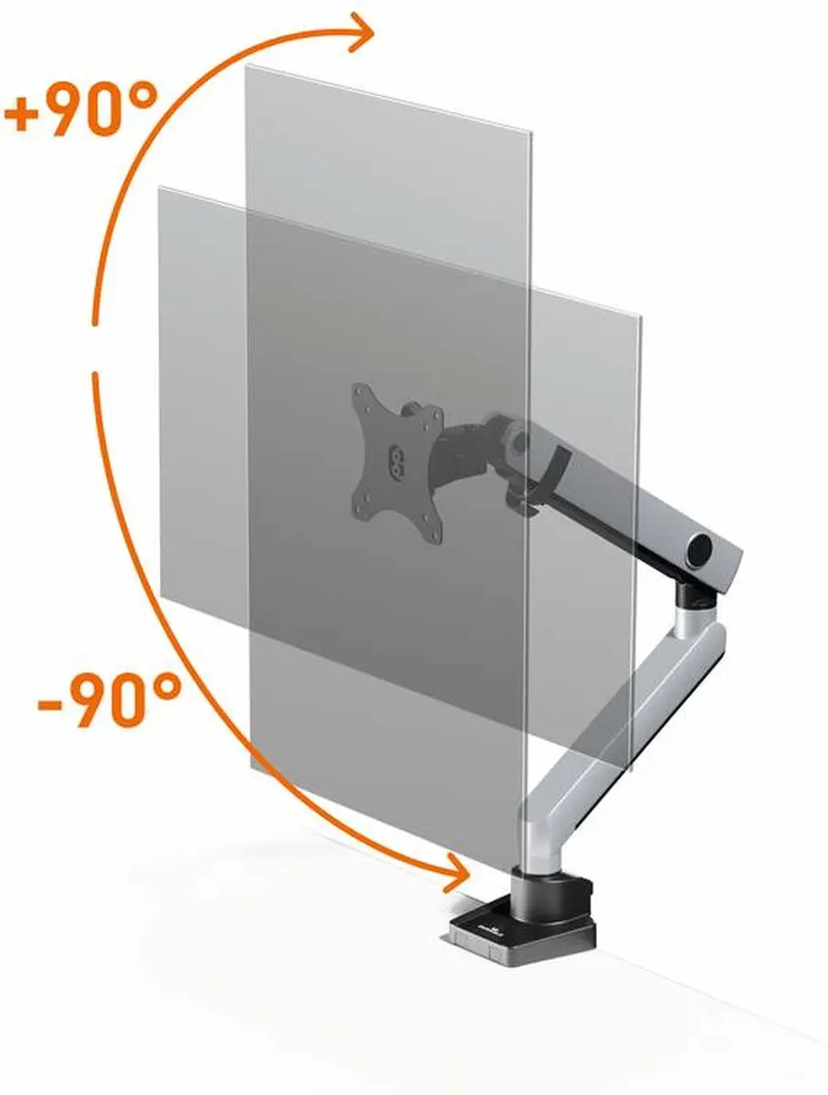 Durable SELECT PLUS 509623 Monitorbeugel 32" - Zilver - afbeelding 3 van 6
