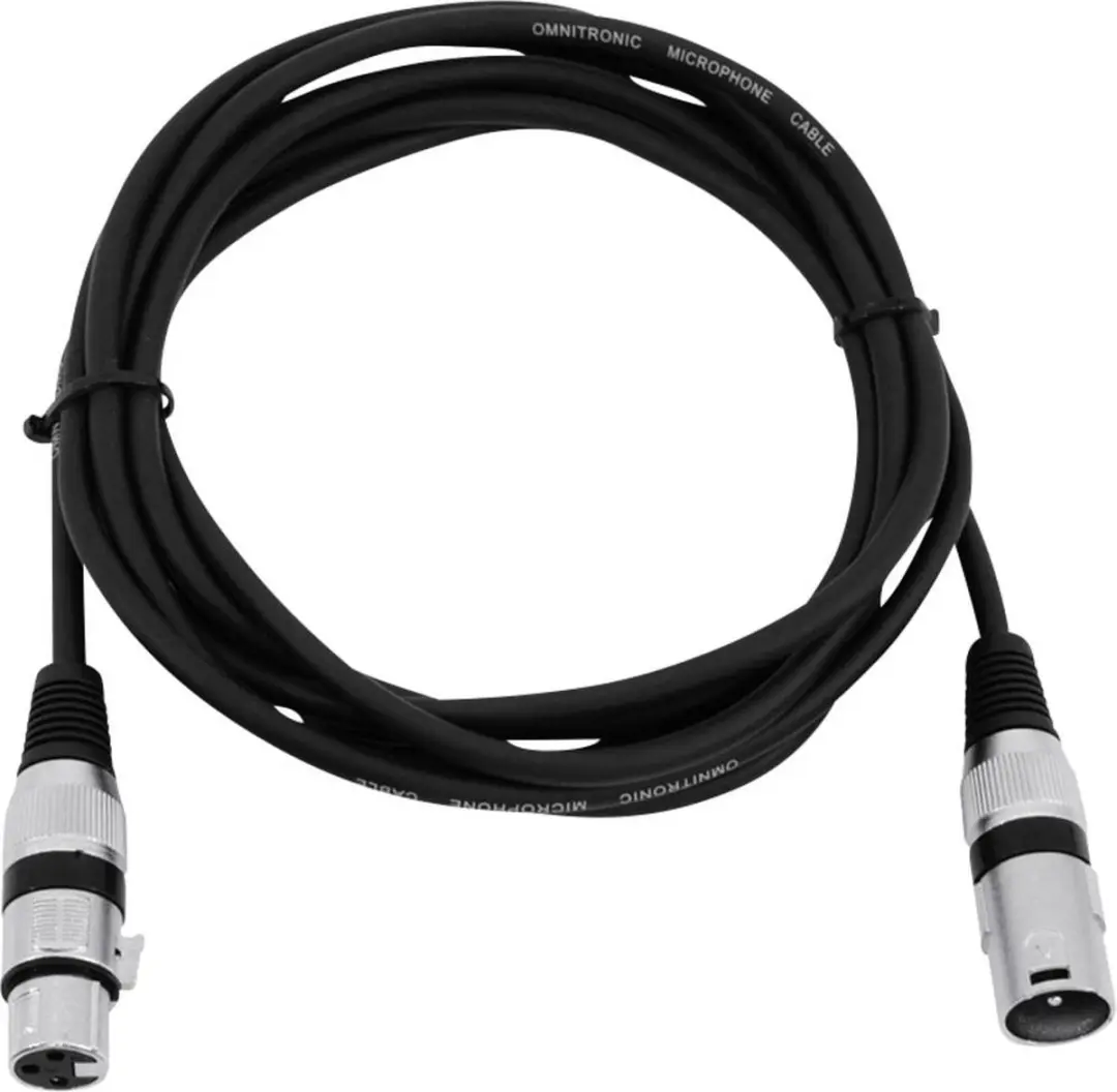 Omnitronic XLR Kabel 3-pin 1.5m - Zwart