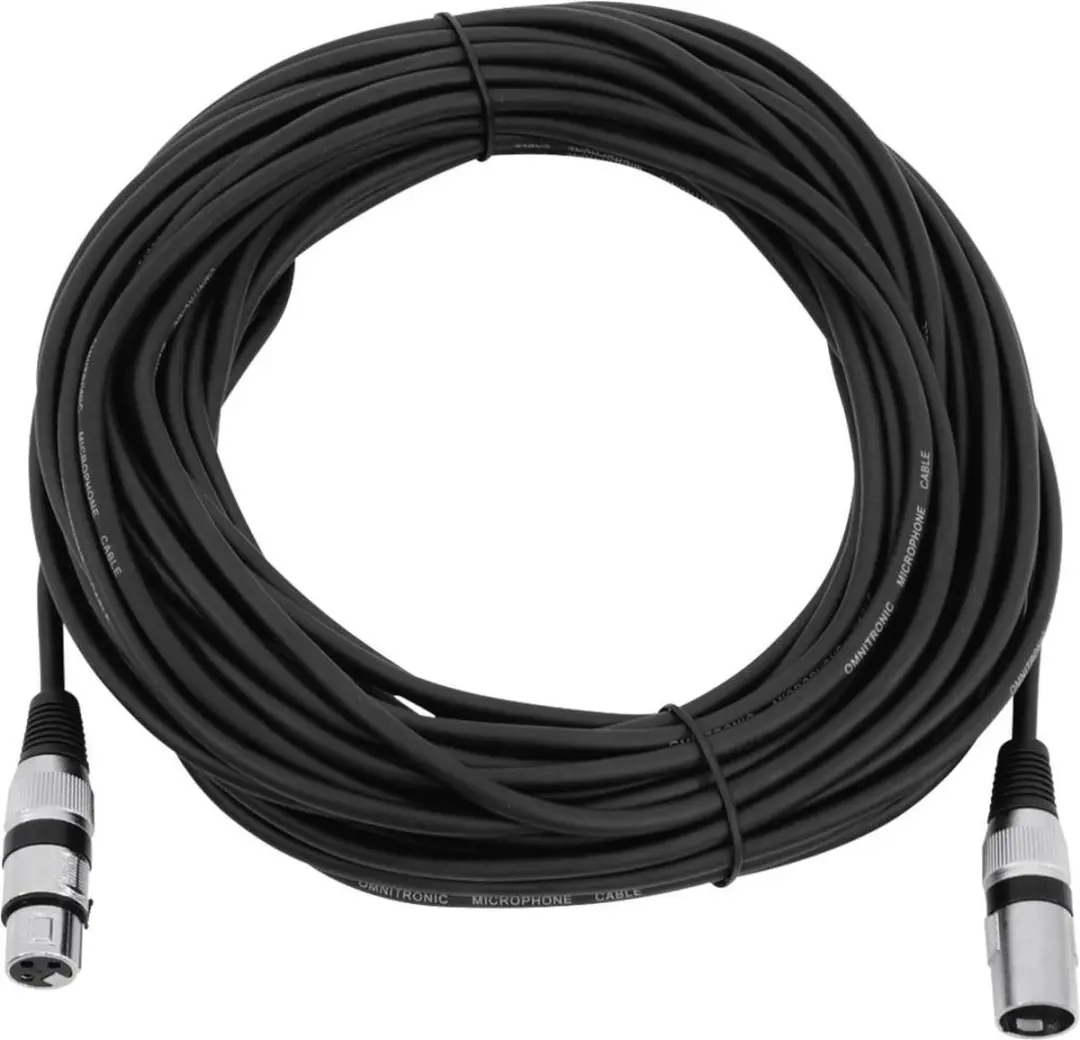 Omnitronic XLR Kabel 3-pin 20m - Zwart