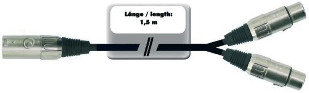 Omnitronic 30225210 XLR Adapterkabel 1.50m - Zwart
